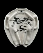 DAVRILSUPPLY Beige the Last Duel Knit Sweatshirts (1)