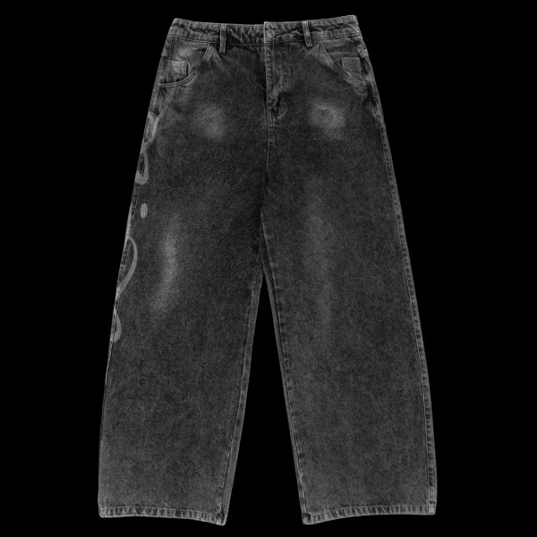 DAVRILSUPPLY Black Ceramic Denim Pants (1)