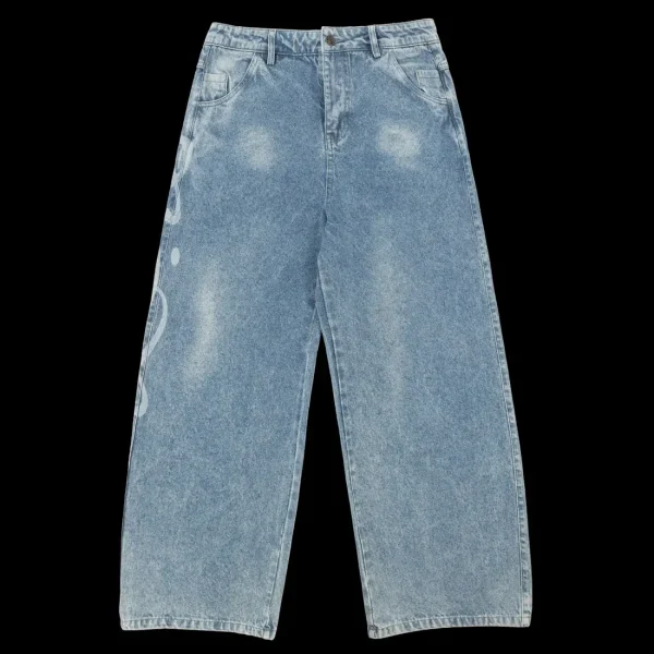 DAVRILSUPPLY Blue Ceramic Denim Pants (1)