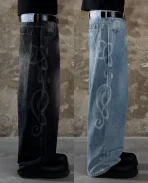 DAVRILSUPPLY Blue Ceramic Denim Pants (2)