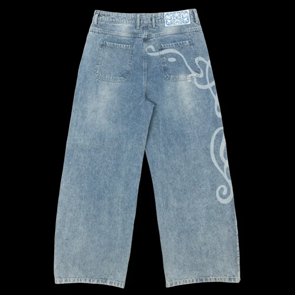 DAVRILSUPPLY Blue Ceramic Denim Pants (3)