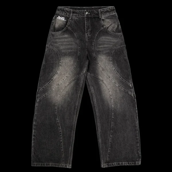 DAVRILSUPPLY Washed Layer Denim Pants (1)