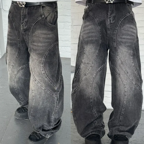DAVRILSUPPLY Washed Layer Denim Pants (3)
