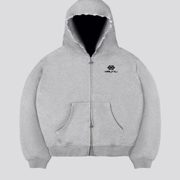 Davril Supply Grey Distressed Zip
