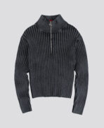 Davrilsupply Black Fitted Ribbed Knitwear