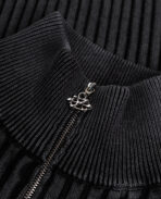 Davrilsupply Black Fitted Ribbed Knitwear (3)