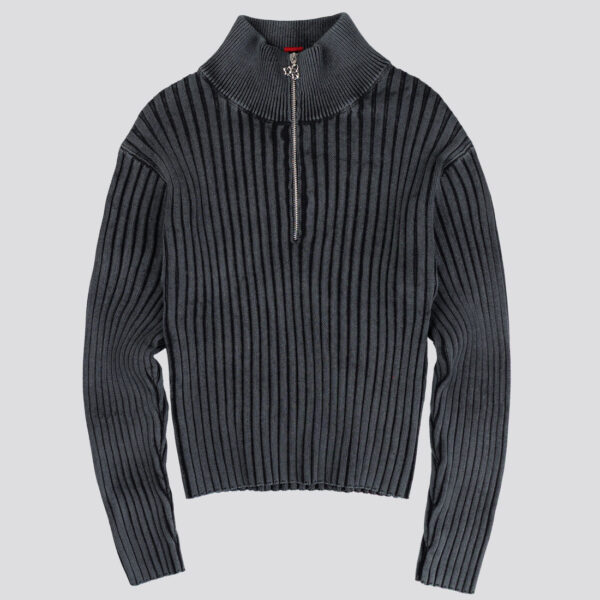 Davrilsupply Black Fitted Ribbed Knitwear