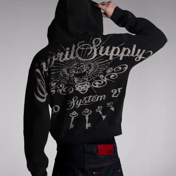 DavrilSupply Fermeture éclair gaufrée noire