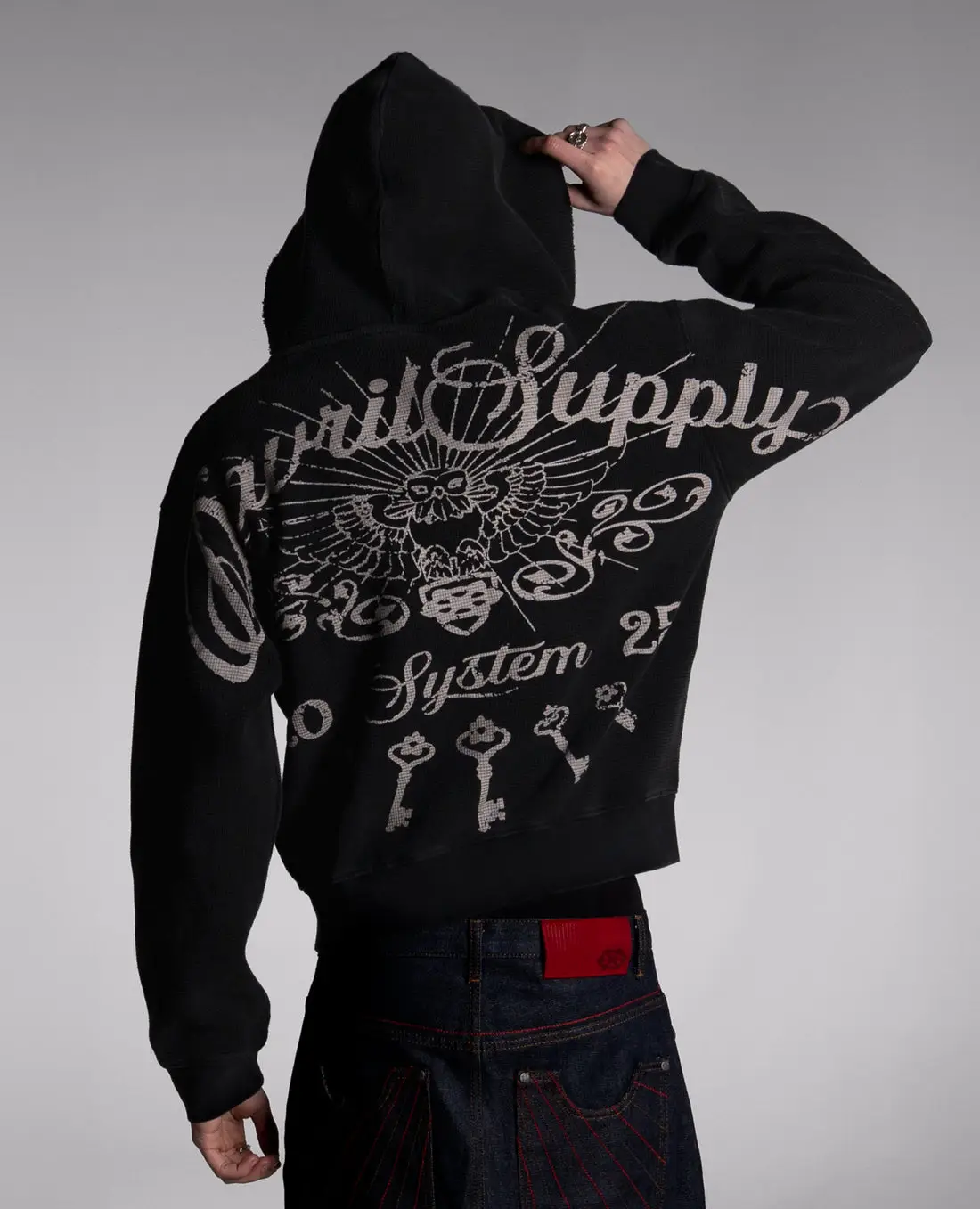 DavrilSupply Fermeture éclair gaufrée noire DavrilSupply Fermeture éclair gaufrée noire