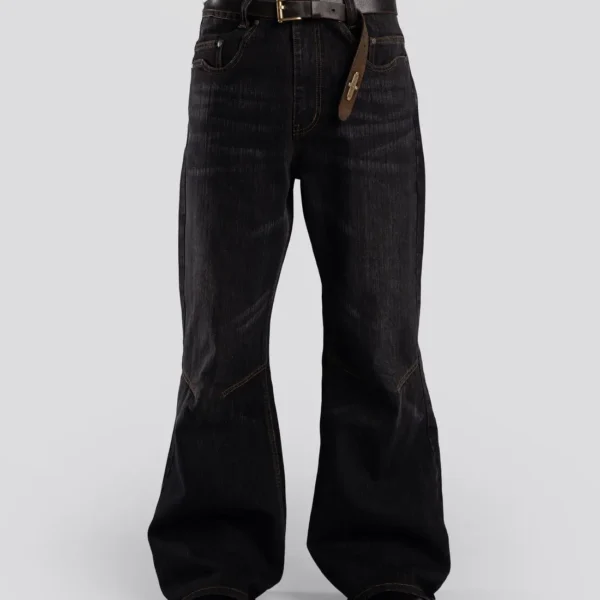DavrilSupply Jean bootcut Fly Mantik noir (2)