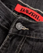 Jean ample noir DavrilSupply à motif faune sauvage (10)