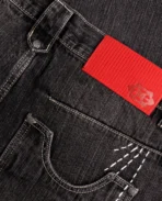 Jean ample noir DavrilSupply à motif faune sauvage (9)