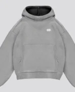 Sweat à capuche gris en maille Davrilsupply