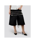 Shorts en jean noirs « Napoleon » (2)