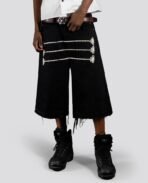 Shorts en jean noirs « Napoleon » (3)